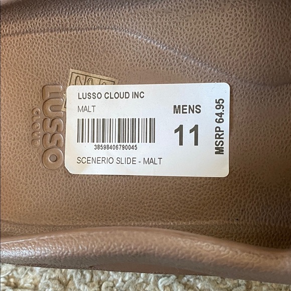 Lusso Cloud brown rubber sandals men’s size various main image 4